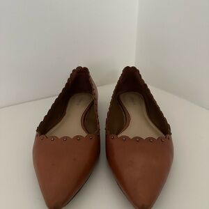 Coach Brown Jill Scalloped Loafers